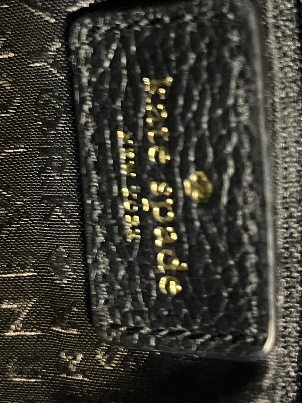Kate Spade Black Pebbled Leather Satchel / Crossbody Gold Hardware + Charms.NWOT - Picture 9 of 10